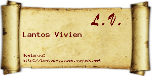 Lantos Vivien névjegykártya